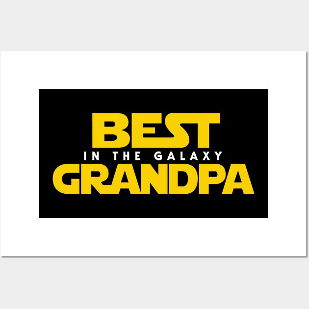 Best Grandpa in the Galaxy Wall Art by Olipop